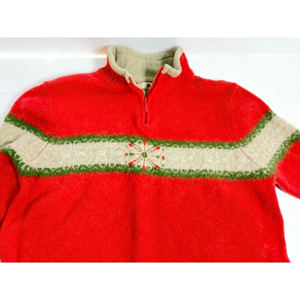 Woolrich Sweater Womens X-Large Vintage Pullover Nordic Winter Coral Lambs Wool - Picture 2 of 14